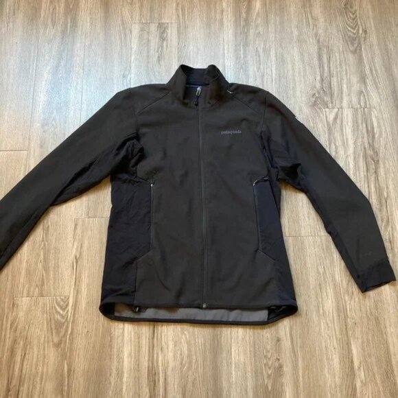 Patagonia Men's Black Wind Breaker Jacket with Twitch Logo Size M NWOT - Picture 2 of 10